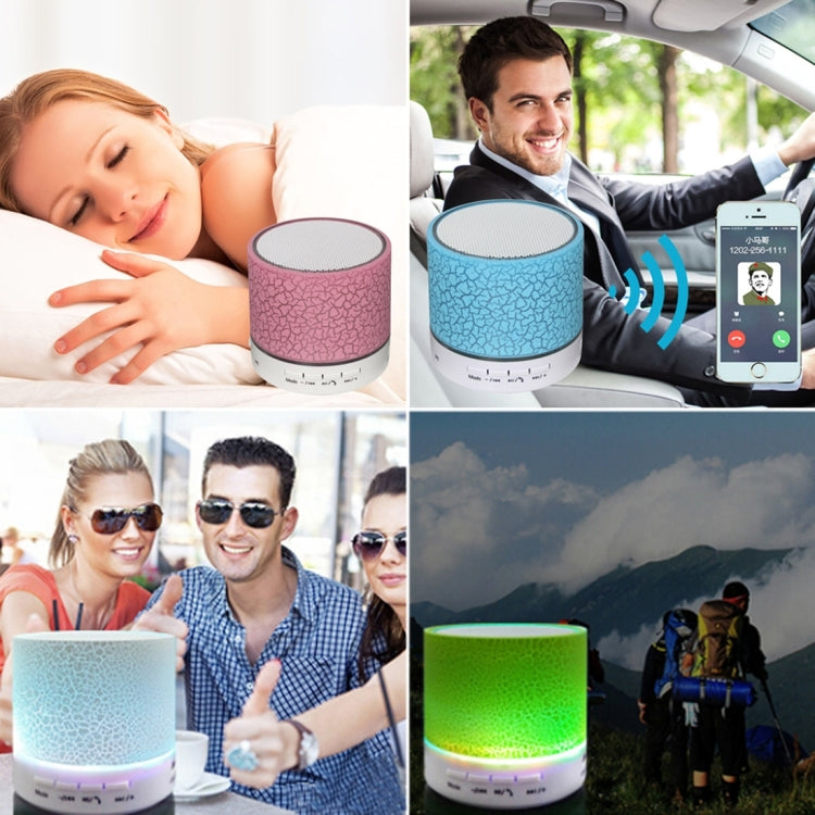 Mini enceinte stéréo Bluetooth portable A9 avec éclairage LED, microphone intégré, appels mains libres et carte TF
