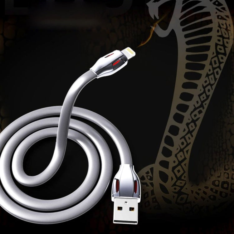 REMAX RC-035i Laser Series 1m 2.1A 8 Pin to USB Data Sync Charger Cable with LED Indicator, White