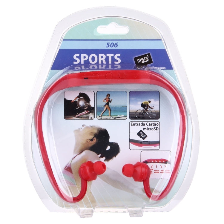 506 Life Waterproof Sweatproof Stereo Wireless Sports Earbud Earphone In-ear Headphone Headset with TF Card Slot, Maximum Card Storage: 8GB