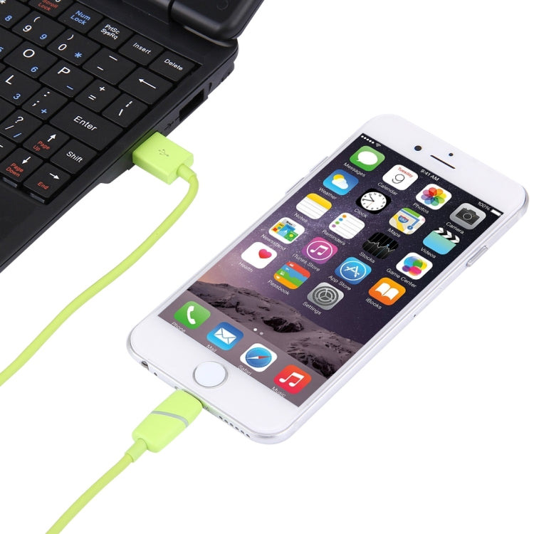 Câble de synchronisation de données USB 8 broches avec indicateur, style boîte cadeau, bobine circulaire de 1 m, pour iPhone et iPad