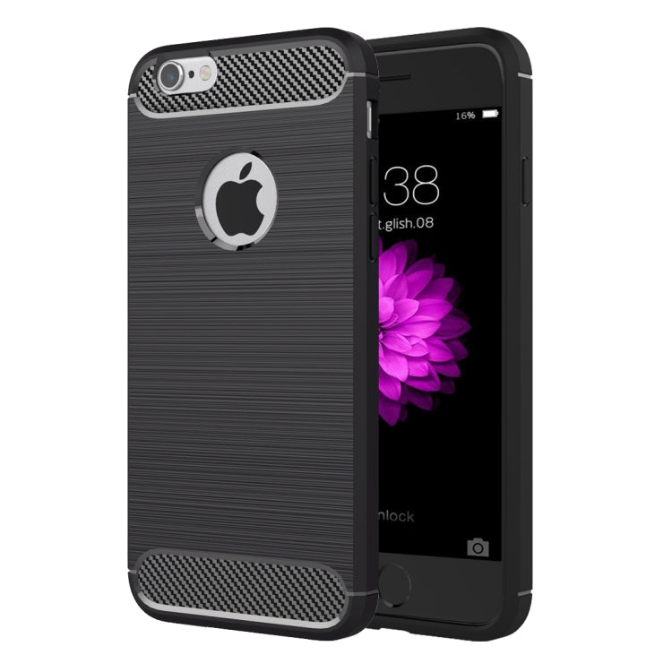 For iPhone 6 Plus & 6s Plus Brushed Texture Fiber TPU Rugged Armor Protective Case, For iPhone 6 Plus & 6s Plus