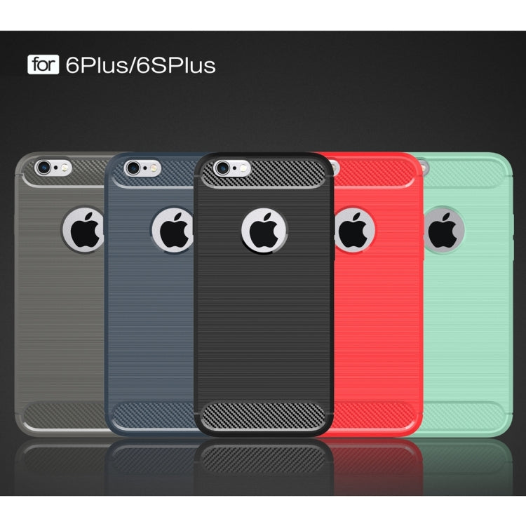 For iPhone 6 Plus & 6s Plus Brushed Texture Fiber TPU Rugged Armor Protective Case, For iPhone 6 Plus & 6s Plus