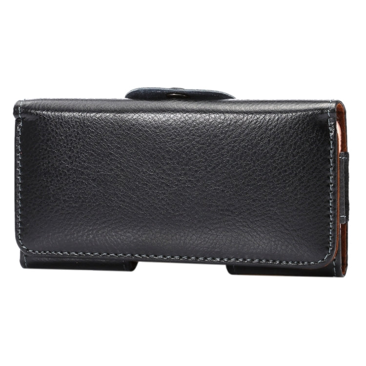 5.7 inch Litchi Texture Vertical Flip Thwartwise Genuine Leather Case / Waist Bag with Rotatable Back Splint for iPhone 7 & 6s Plus & 6 Plus, Galaxy Note 8 & Galaxy S6 Edge+ & A9 & A8, Huawei Mate 8 & Mate7, etc