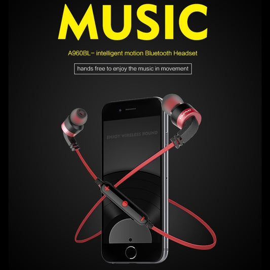 Premium AWEI A960BL sport Bluetooth headphones with secure fit ear hooks and comfortable padding