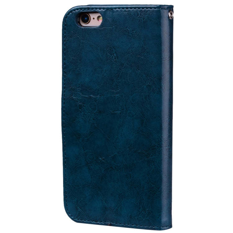 For iPhone 6 Plus & 6s Plus Business Style Oil Wax Texture Horizontal Flip Leather Case with Holder & Card Slots & Wallet, For iPhone 6P & 6sP