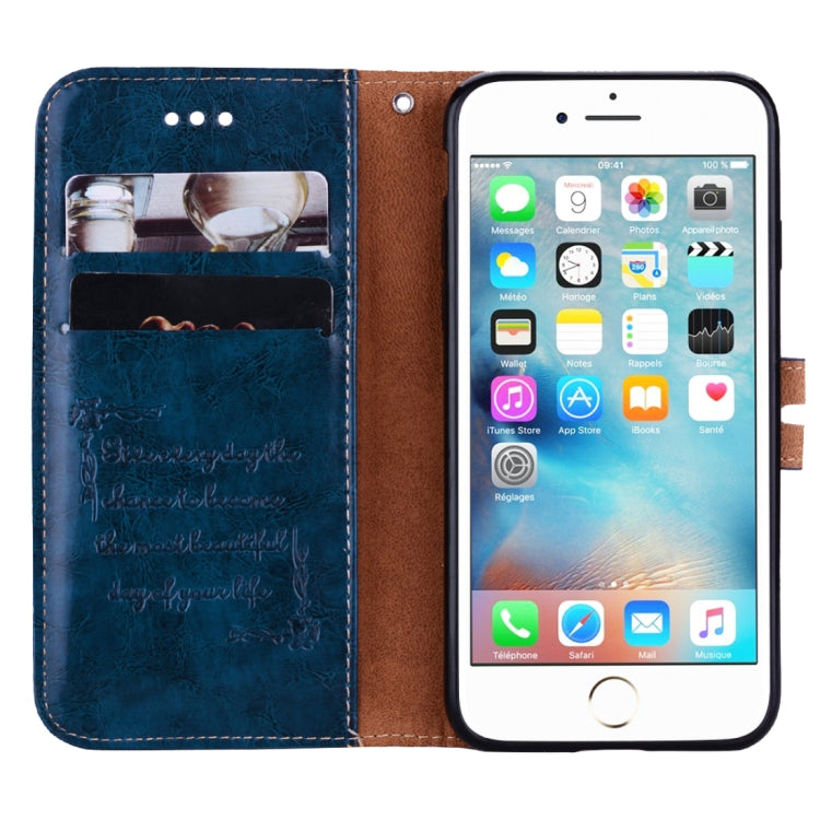 For iPhone 6 Plus & 6s Plus Business Style Oil Wax Texture Horizontal Flip Leather Case with Holder & Card Slots & Wallet, For iPhone 6P & 6sP