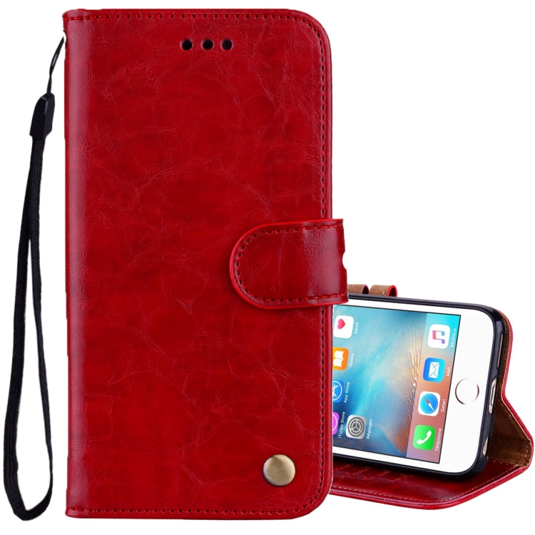 For iPhone 6 Plus & 6s Plus Business Style Oil Wax Texture Horizontal Flip Leather Case with Holder & Card Slots & Wallet