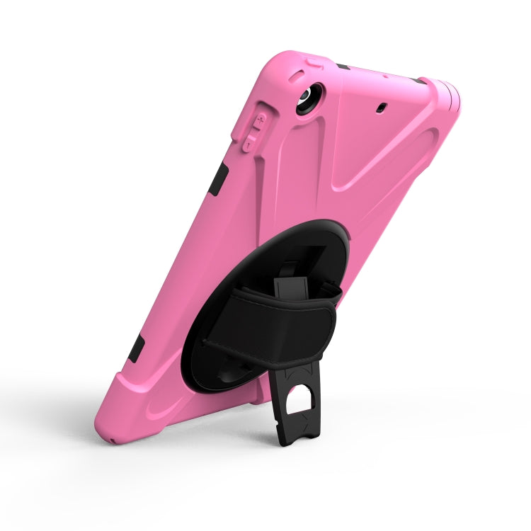For iPad 9.7 (2018) & iPad 9.7 (2017) 360 Degree Rotation PC + Silicone Protective Case with Holder & Hand-strap, For iPad 9.7 (2018) & iPad 9.7 (2017)