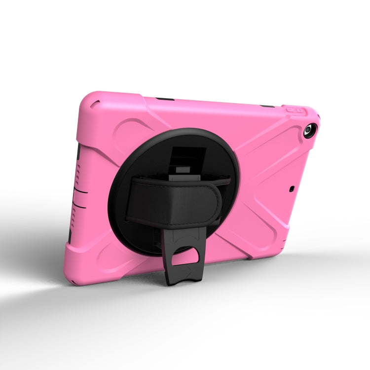 For iPad 9.7 (2018) & iPad 9.7 (2017) 360 Degree Rotation PC + Silicone Protective Case with Holder & Hand-strap, For iPad 9.7 (2018) & iPad 9.7 (2017)