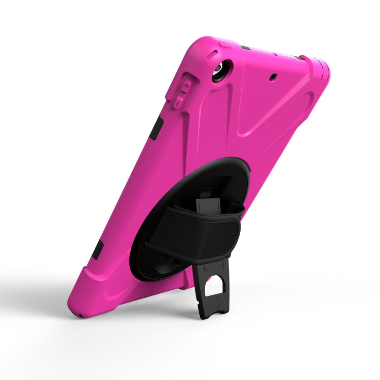 For iPad 9.7 (2018) & iPad 9.7 (2017) 360 Degree Rotation PC + Silicone Protective Case with Holder & Hand-strap, For iPad 9.7 (2018) & iPad 9.7 (2017)