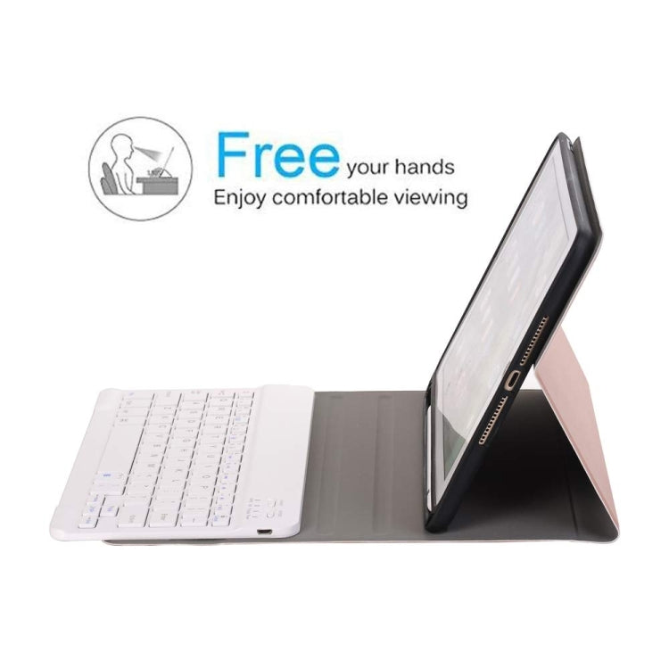 Detachable Bluetooth Keyboard + Horizontal Flip Leather Tablet Case with Holder & Pencil Holder for iPad Pro 9.7 inch, iPad Air, iPad Air 2, iPad 9.7 inch (2017), iPad 9.7 inch (2018), A07B Gold, A07B Blue, A07B Rose Gold, A07B Black
