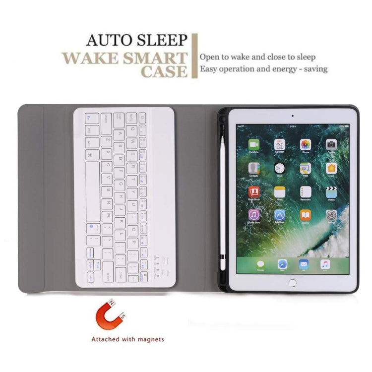 Detachable Bluetooth Keyboard + Horizontal Flip Leather Tablet Case with Holder & Pencil Holder for iPad Pro 9.7 inch, iPad Air, iPad Air 2, iPad 9.7 inch (2017), iPad 9.7 inch (2018), A07B Gold, A07B Blue, A07B Rose Gold, A07B Black