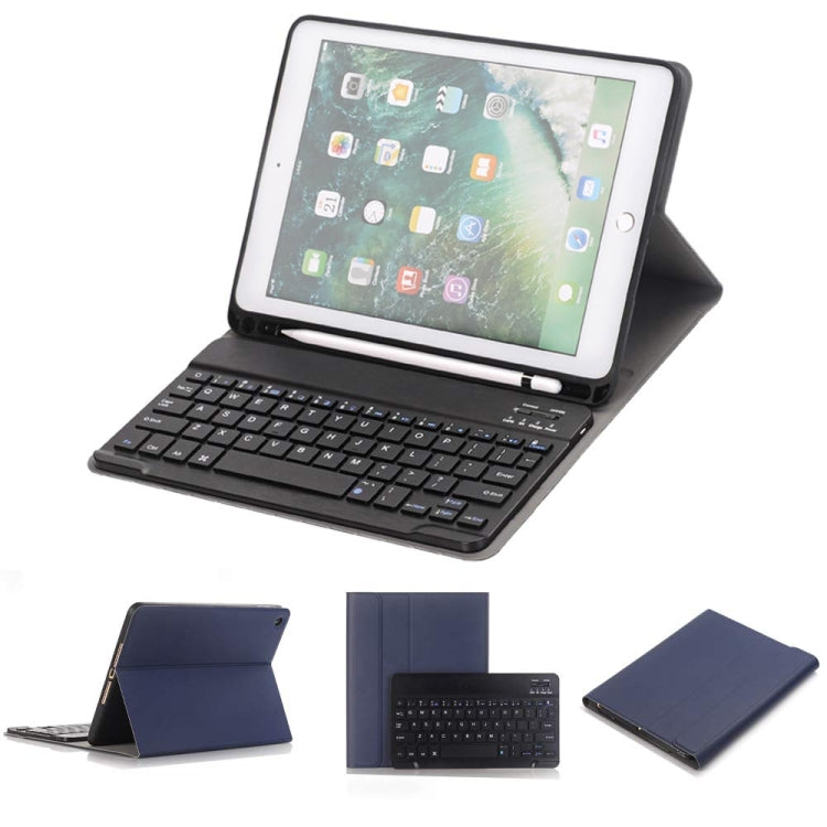 Clavier Bluetooth détachable + étui en cuir à rabat horizontal avec support et porte-crayon pour iPad Pro 9,7 pouces, iPad Air, iPad Air 2, iPad 9,7 pouces (2017), iPad 9,7 pouces (2018), A07B noir, A07B or, A07B bleu, A07B or rose