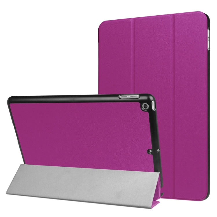 Étui en cuir à rabat horizontal texturé Custer pour iPad 9.7 (2018) et iPad 9.7 (2017) avec support pliable en trois parties et fonction veille/réveil, pour iPad 9.7 (2018), pour iPad 9.7 (2018) et iPad 9.7 (2017), pour iPad 9.7 pouces 2017