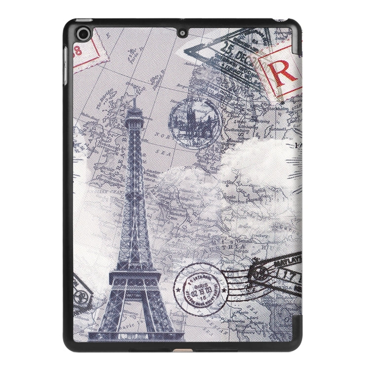 For iPad 9.7 (2018) & iPad 9.7 (2017) Cross Texture Painting  Pattern Horizontal Flip Leather Case with Three-folding Holder, IP7D1011A, IP7D1011B, IP7D1011C, IP7D1011D, IP7D1011E, IP7D1011F, IP7D1011G, IP7D1011H, IP7D1011J, IP7D1011K