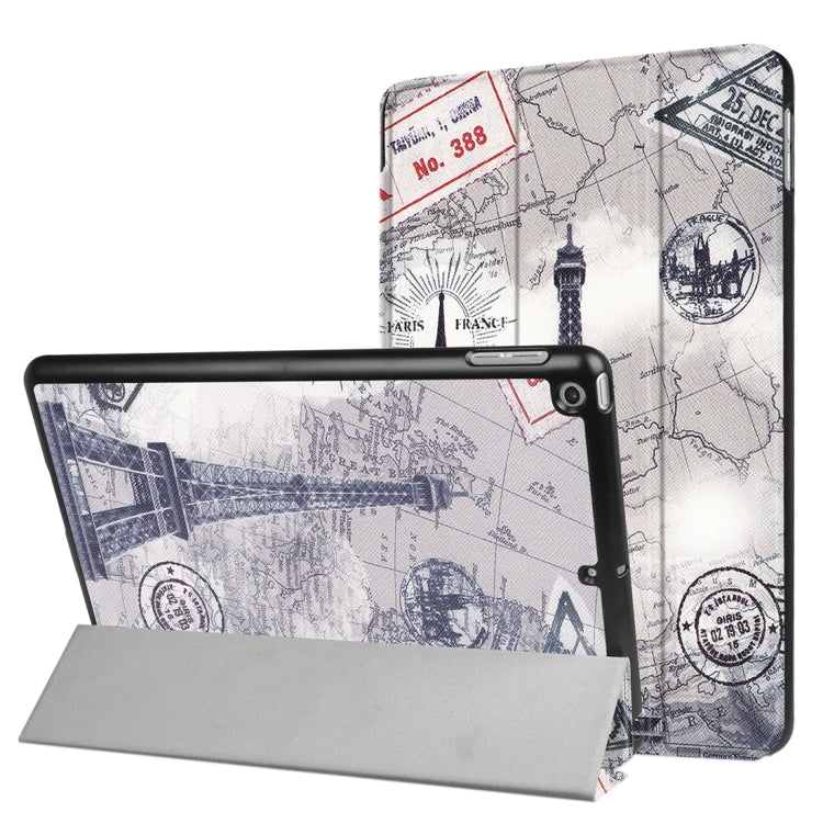 Étui en cuir à rabat horizontal avec support triple pour iPad 9.7 (2018) et iPad 9.7 (2017), motif peinture à texture croisée, IP7D1011A, IP7D1011B, IP7D1011C, IP7D1011D, IP7D1011E, IP7D1011F, IP7D1011G, IP7D1011H, IP7D1011J, IP7D1011K