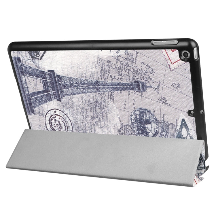 For iPad 9.7 (2018) & iPad 9.7 (2017) Cross Texture Painting  Pattern Horizontal Flip Leather Case with Three-folding Holder, IP7D1011A, IP7D1011B, IP7D1011C, IP7D1011D, IP7D1011E, IP7D1011F, IP7D1011G, IP7D1011H, IP7D1011J, IP7D1011K