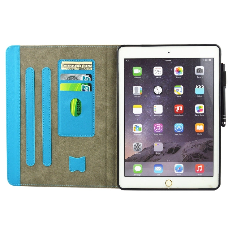 Étui de protection universel à rabat horizontal en cuir avec support et emplacements pour cartes pour iPad 9,7 pouces (2018) et iPad 9,7 pouces (2017) / iPad Air / iPad Air 2, motif « TIME TO PARTY »