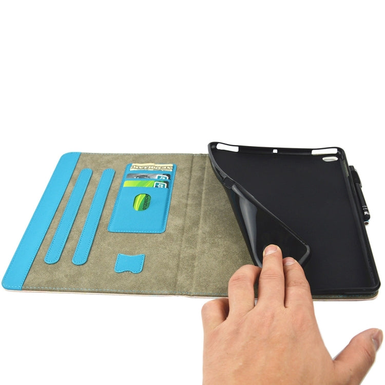 Étui de protection universel à rabat horizontal en cuir avec support et emplacements pour cartes pour iPad 9,7 pouces (2018) et iPad 9,7 pouces (2017) / iPad Air / iPad Air 2, motif « TIME TO PARTY »