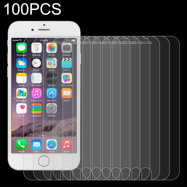 100 PCS for iPhone 8 / 7 / 6 / 6S 0.26mm 9H Surface Hardness 2.5D Explosion-proof Tempered Glass Non-full Screen Film, For iPhone 8 / 7 / 6 / 6S(100 PCS)