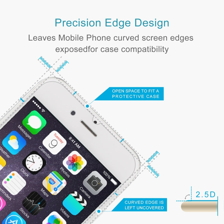 100 PCS for iPhone 8 / 7 / 6 / 6S 0.26mm 9H Surface Hardness 2.5D Explosion-proof Tempered Glass Non-full Screen Film, For iPhone 8 / 7 / 6 / 6S(100 PCS)