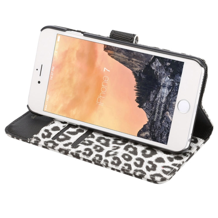 For  iPhone 8 & 7  Leopard Pattern Horizontal Flip Leather Case with Holder & Card Slots & Wallet, For 8 & 7