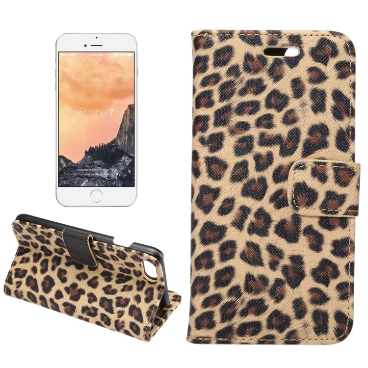 For  iPhone 8 & 7  Leopard Pattern Horizontal Flip Leather Case with Holder & Card Slots & Wallet, For 8 & 7