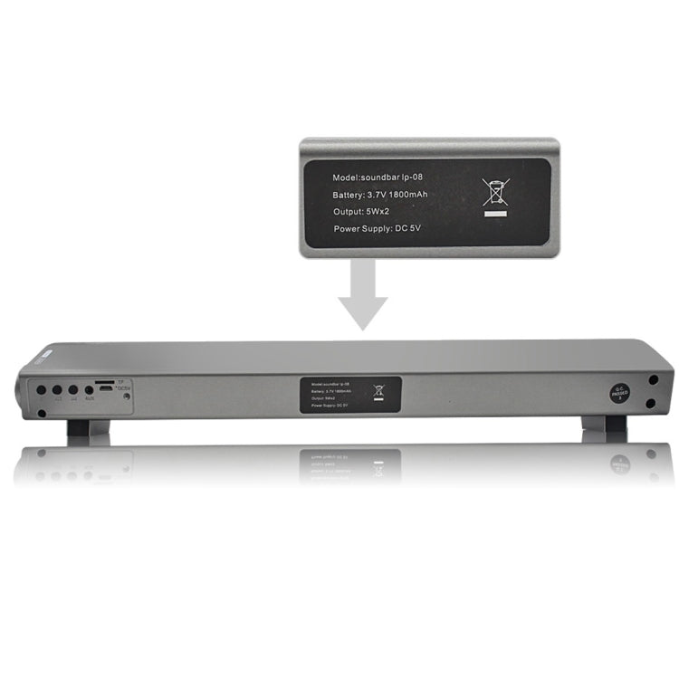 Barre de son LP-08 (CE0150) Lecteur MP3 USB 2.1 canaux Bluetooth sans fil, CE0150 Noir, CE0150 Or, CE0150 Argent
