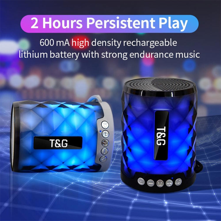 Mini enceinte portable sans fil Bluetooth 4.2 T&G TG155 avec lumières colorées