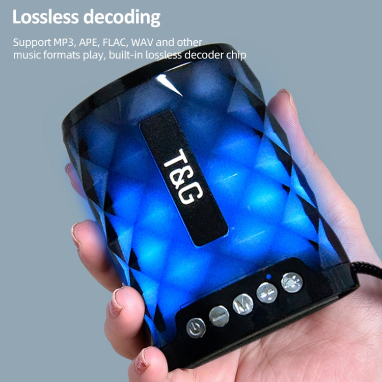 Mini enceinte portable sans fil Bluetooth 4.2 T&G TG155 avec lumières colorées