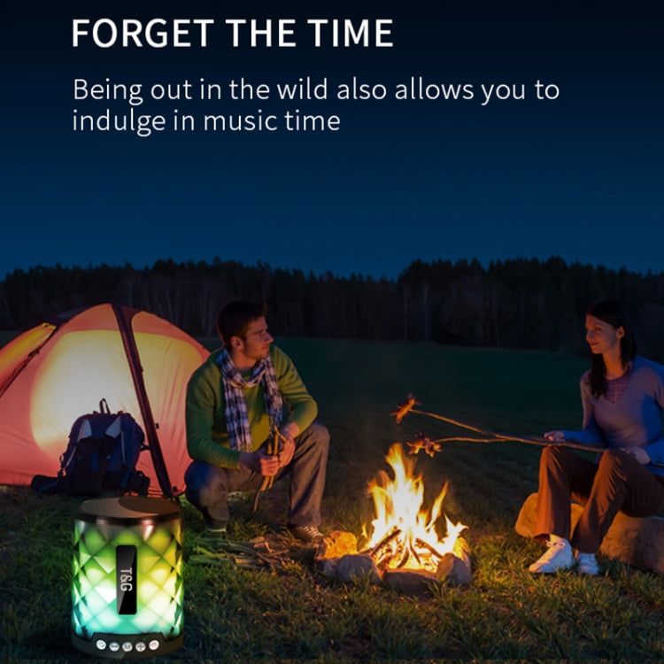 Mini enceinte portable sans fil Bluetooth 4.2 T&G TG155 avec lumières colorées
