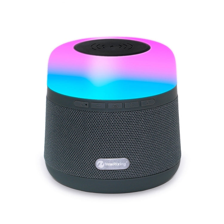 NewRixing NR-3500 Multi-function Atmosphere Light Wireless Charging Bluetooth Speaker with Hands-free Call Function, Support TF Card & USB & FM & AUX