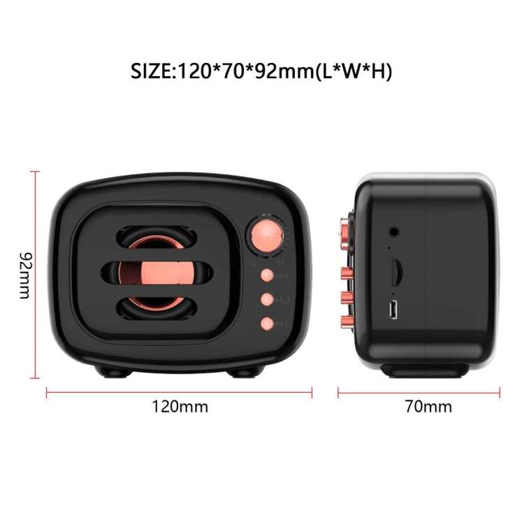 Enceinte Bluetooth sans fil B11 de style rétro, compatible appels mains libres, carte TF 32 Go et prise jack 3,5 mm