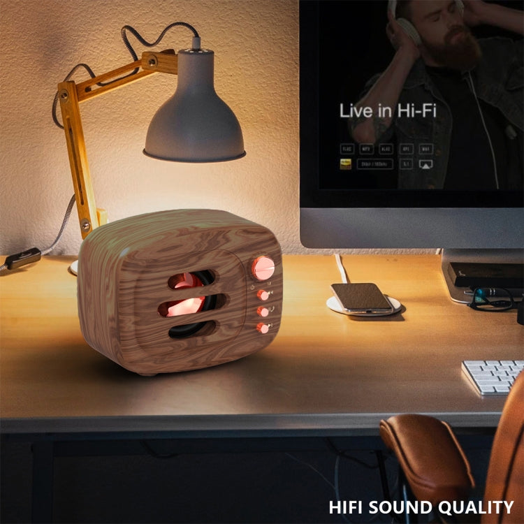Enceinte Bluetooth sans fil B11 de style rétro, compatible appels mains libres, carte TF 32 Go et prise jack 3,5 mm