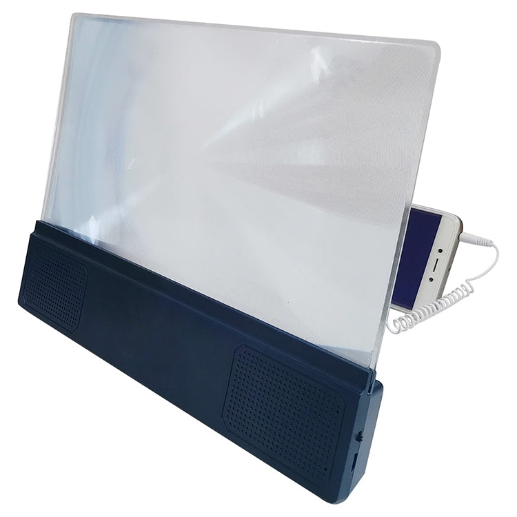 F5 12 inch Universal Mobile Phone Screen Amplifier HD Video Amplifier with Stand & Speaker, Charging Version, 12 inch Charging Version