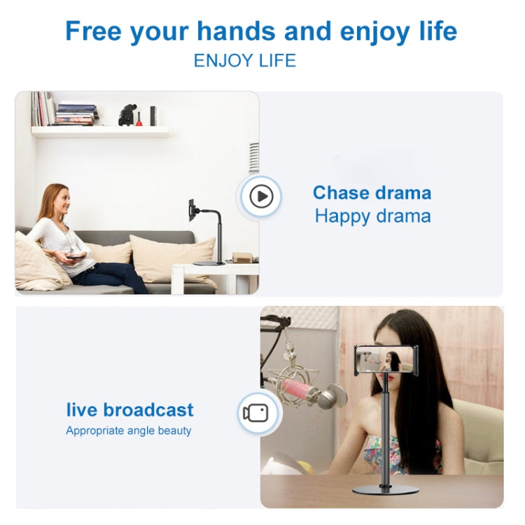 ZM-15 Rotatable Aluminum Alloy Desktop Stand Lazy Stand for 4.7-12.9 inch Mobile Phones / Tablets