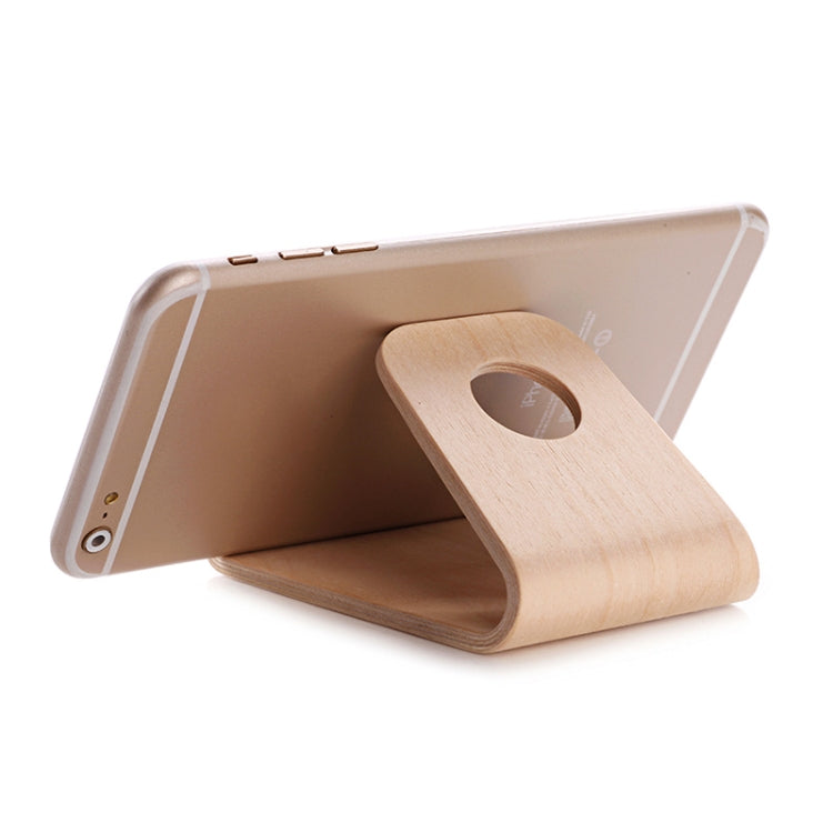 JS01 Wooden Desktop Phone Holder Universal Curved Wood Support Frame For Tablet Phones (Lindens), IP7G0650A, IP7G0650B, IP7G0650C