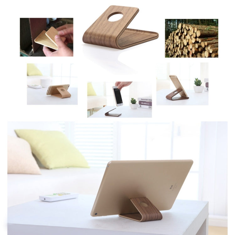 Support de téléphone de bureau en bois JS01, cadre de support universel incurvé en bois pour tablettes (tilleuls), IP7G0650A, IP7G0650B, IP7G0650C