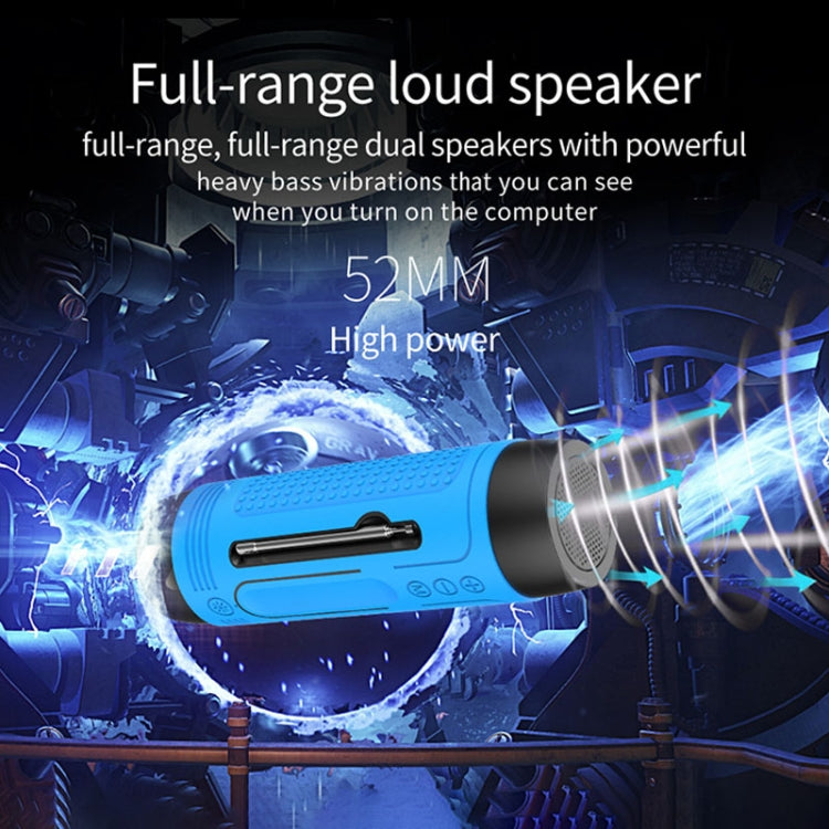 Enceinte Bluetooth multifonction sans fil ZEALOT A2, microphone intégré, prise en charge des appels Bluetooth, AUX, carte TF et lumières LED