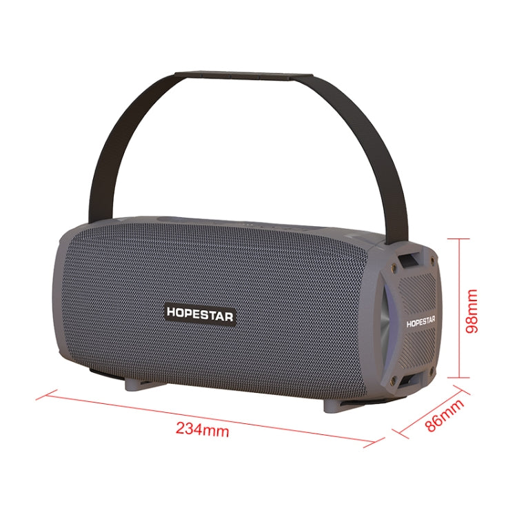 HOPESTAR H24 Pro TWS Portable Outdoor Waterproof Woven Textured Bluetooth Speaker with Rhythm Light, Support Hands-free Call & U Disk & TF Card & 3.5mm AUX & FM, H24 Pro Grey, H24 Pro Blue, H24 Pro Red, H24 Pro Black