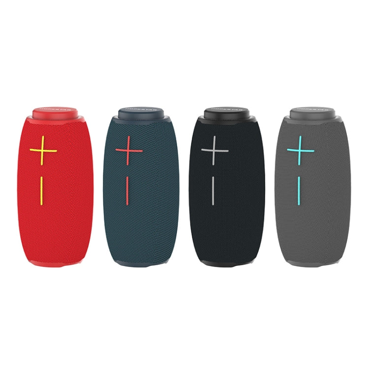 HOPESTAR P31 TWS Portable Outdoor Waterproof Lens-style Head Bluetooth Speaker with LED Color Light, Support Hands-free Call & U Disk & TF Card & 3.5mm AUX & FM, P31 Red