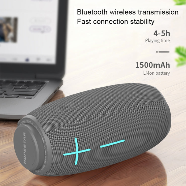 HOPESTAR P31 TWS Portable Outdoor Waterproof Lens-style Head Bluetooth Speaker with LED Color Light, Support Hands-free Call & U Disk & TF Card & 3.5mm AUX & FM, P31 Red