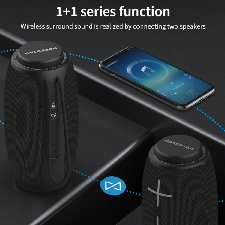 HOPESTAR P31 TWS Portable Outdoor Waterproof Lens-style Head Bluetooth Speaker with LED Color Light, Support Hands-free Call & U Disk & TF Card & 3.5mm AUX & FM, P31 Red