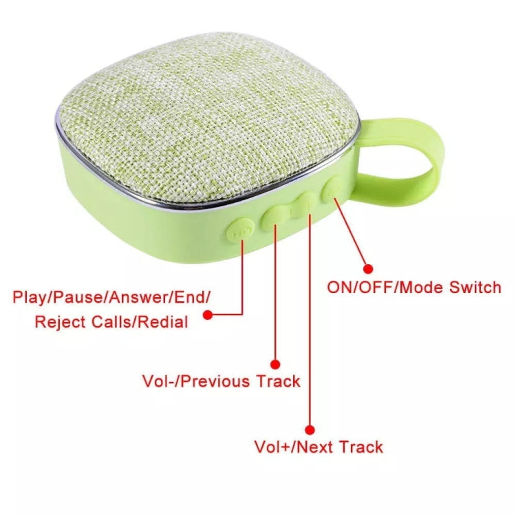 X25new Cloth Texture Square Portable Mini Bluetooth Speaker, Support Hands-free Call & TF Card & AUX, X25new Grey, X25new Blue, X25new Orange, X25new Green