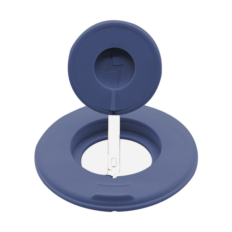 2 in 1 Silicone Desktop Wireless Charger Telescopic Stand For iPhone / Watch Wireless Charger