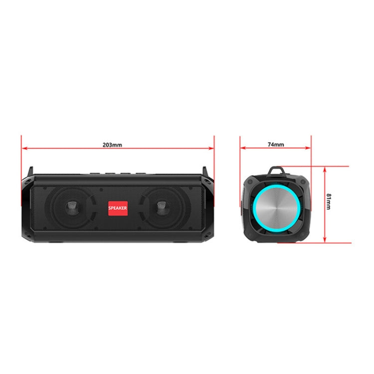 EBS-045 Wireless Stereo RGB Mini Portable Outdoor Music Subwoofer Stereo Speaker with Light