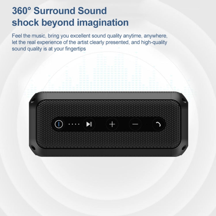 EBS-307 20W High-power Portable Subwoofer Waterproof Wireless Bluetooth Speaker