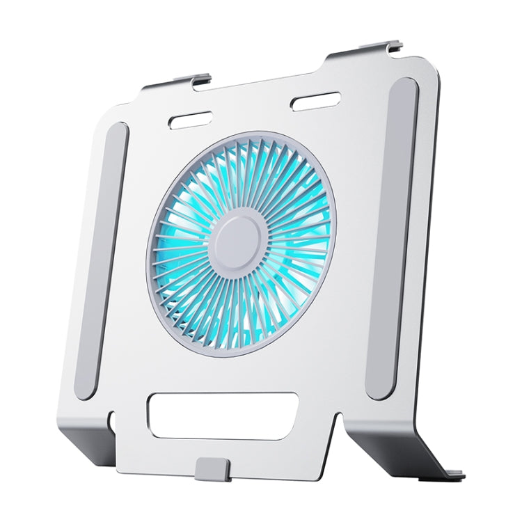 Ventilateur de bureau turbo R-JUST HZ25 3,5 W en alliage d'aluminium, support de refroidissement pour ordinateur portable