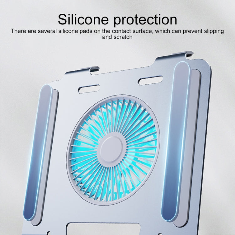 R-JUST HZ25 3.5W Aluminum Alloy Large Turbo Desktop Fan Cooling Laptop Stand