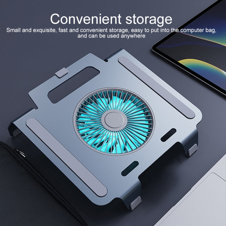 R-JUST HZ25 3.5W Aluminum Alloy Large Turbo Desktop Fan Cooling Laptop Stand